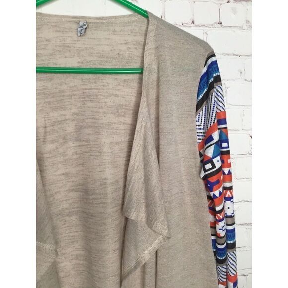 MISSLOOK Women’s Sweater Gray Open Cardigan‎ Tribal Lightweith size XL - Picture 4 of 12